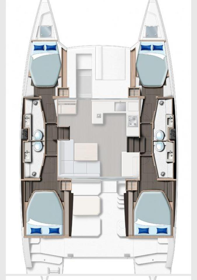 Wynajmij Leopard Catamarans / Robertson & Caine Leopard 42 - 4 cab. w Furnari