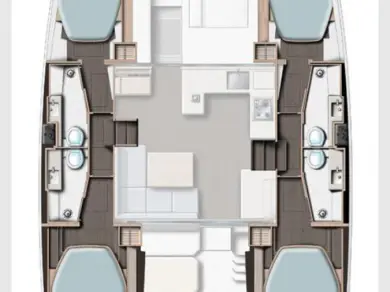 Wynajmij Leopard Catamarans / Robertson & Caine Leopard 42 - 4 cab. w Furnari