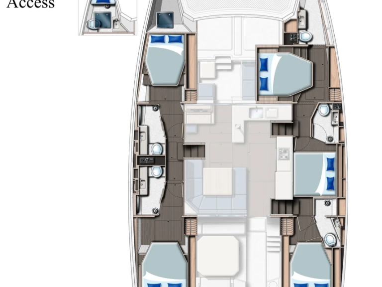 Leopard Catamarans / Robertson & Caine Leopard 50 - 5 + 1 cab między profesjonalistami a osobami prywatnymi w Cannigione