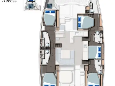 Leopard Catamarans / Robertson & Caine Leopard 50 - 5 + 1 cab między profesjonalistami a osobami prywatnymi w Cannigione