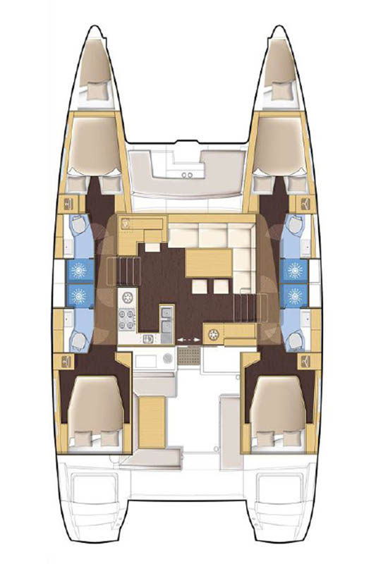 Lagoon Lagoon 450 F między profesjonalistami a osobami prywatnymi w Eden Island