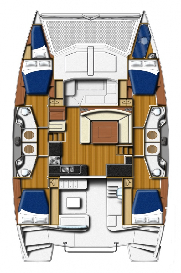 Wynajmij Leopard Catamarans / Robertson & Caine Leopard 48 - 4 + 1 cab. w Lefkáda