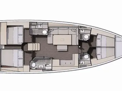 Dufour Dufour 470 między profesjonalistami a osobami prywatnymi w Lefkáda