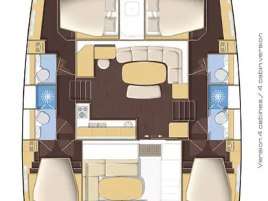 Wynajem łodzi Lagoon Lagoon 421 w Turgutreis na SamBoat 