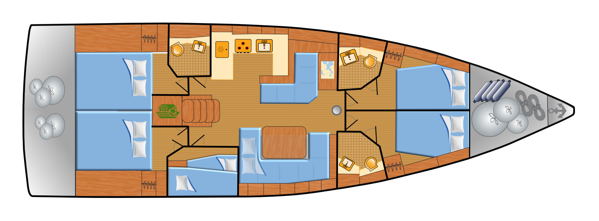 Wynajem Żaglowiec Bénéteau z patentem 