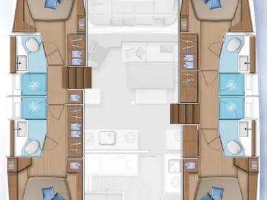 Lagoon Lagoon 46 między profesjonalistami a osobami prywatnymi w Lefkáda