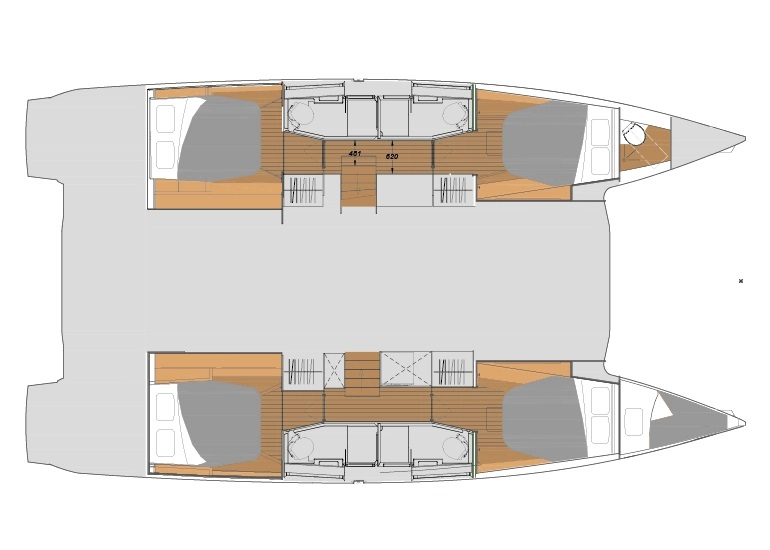Fountaine Pajot Elba 45 między profesjonalistami a osobami prywatnymi w Zadar