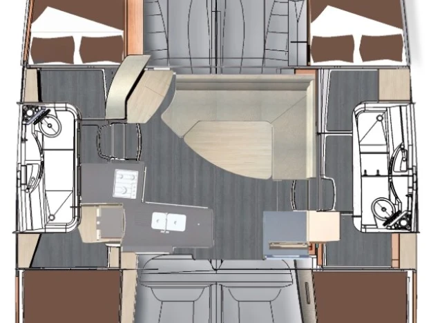 Wynajem Katamaran Fountaine Pajot z patentem 