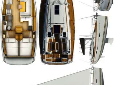 Wynajem Żaglowiec Jeanneau z patentem 