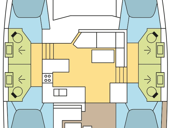 Wynajem Katamaran Fountaine Pajot z patentem 