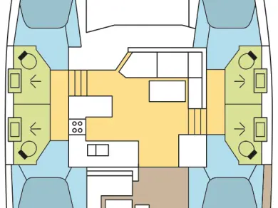 Wynajem Katamaran Fountaine Pajot z patentem 