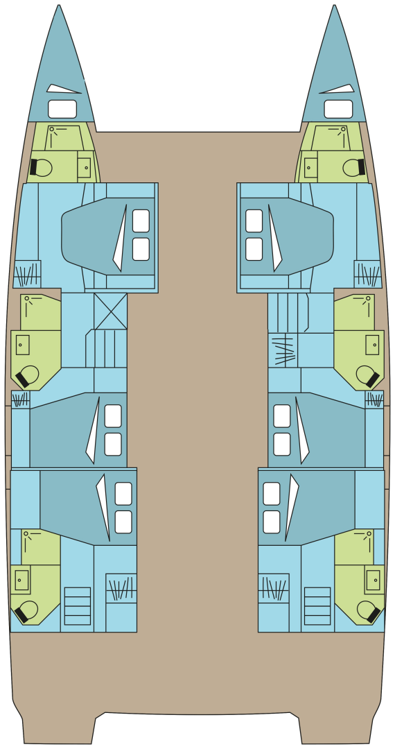 Wynajem Katamaran Fountaine Pajot z patentem 