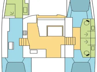 Fountaine Pajot Elba 45 między profesjonalistami a osobami prywatnymi w Donji Seget