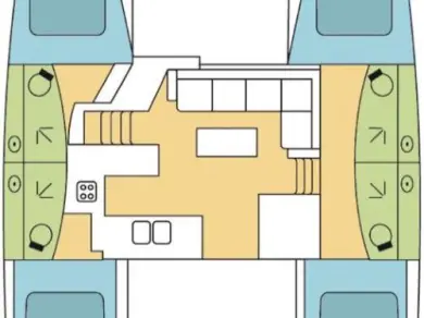 Wynajem Katamaran w Jolly Harbour - Fountaine Pajot Elba 45