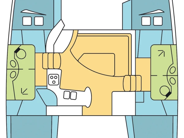 Wynajem Katamaran Fountaine Pajot z patentem 