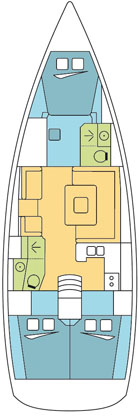Jeanneau Sun Odyssey 439 między profesjonalistami a osobami prywatnymi w Raiatea Island