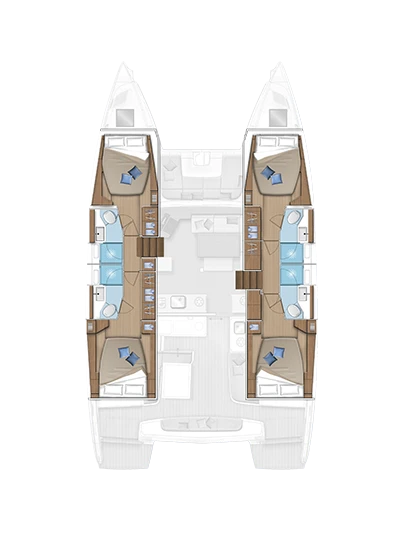 Wynajem łodzi Lagoon Lagoon 46 w Alimos na SamBoat 