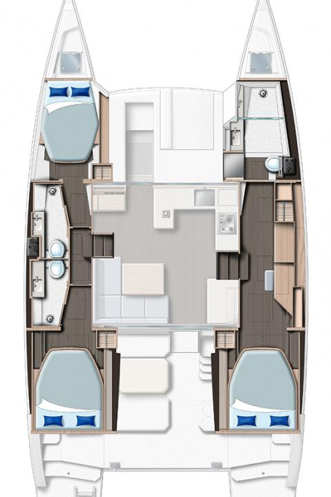 Wynajem Katamaran Leopard Catamarans / Robertson & Caine z patentem 