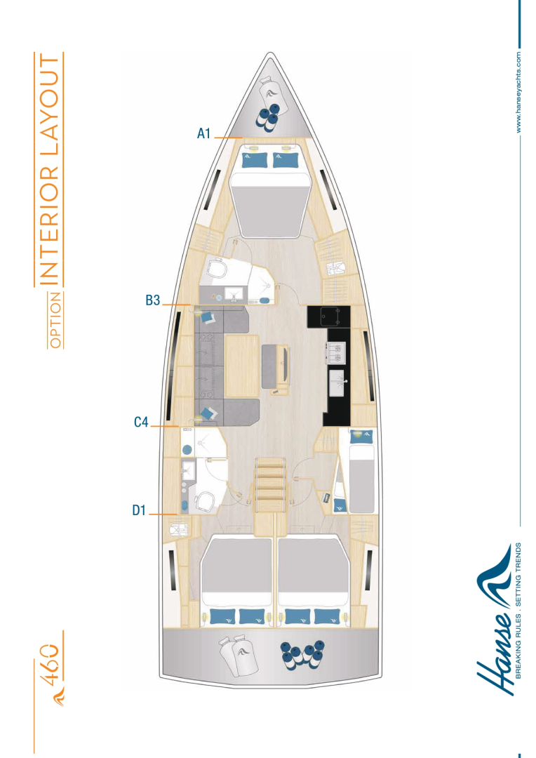 Wynajem łodzi Marsylia tanio Hanse 460
