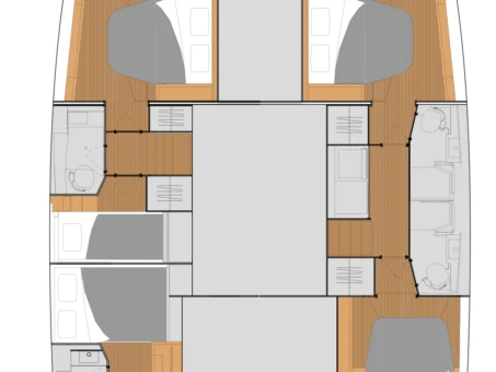 Wynajem Katamaran Fountaine Pajot z patentem 