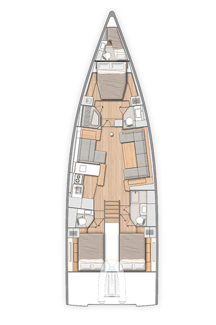 Wynajem Żaglowiec Bénéteau z patentem 