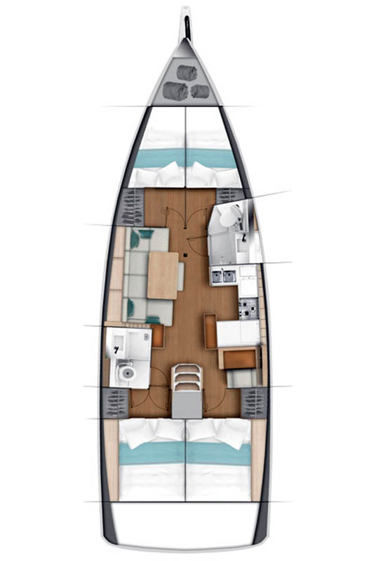 Wynajem Żaglowiec Jeanneau z patentem 