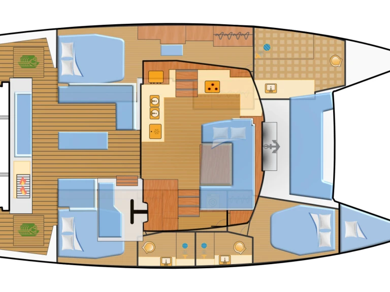 Wynajem Katamaran Fountaine Pajot z patentem 