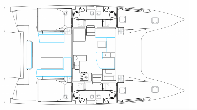 Wynajem łodzi Lefkáda tanio Nautitech 47 Power - 4 + 2 cab.