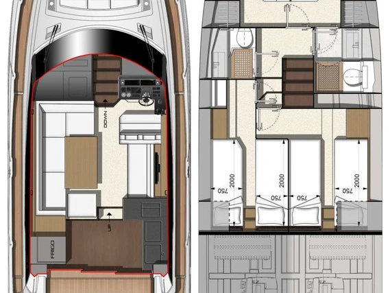 Wynajem w Biograd na Moru- Jeanneau Prestige 460 Fly - 3 + 1 cab. na SamBoat