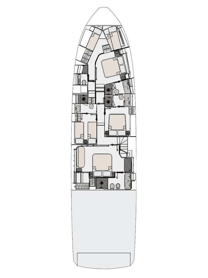 Wynajem w Podstrana- Azimut Azimut 78 Fly - 4 + 1 cab. na SamBoat