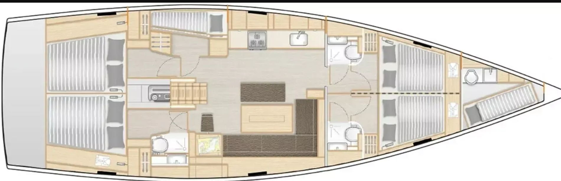 Hanse Hanse 508 między profesjonalistami a osobami prywatnymi w Alimos