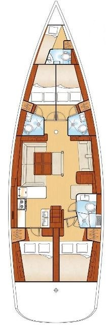 Wynajem Żaglowiec w Alimos - Bénéteau Oceanis 54