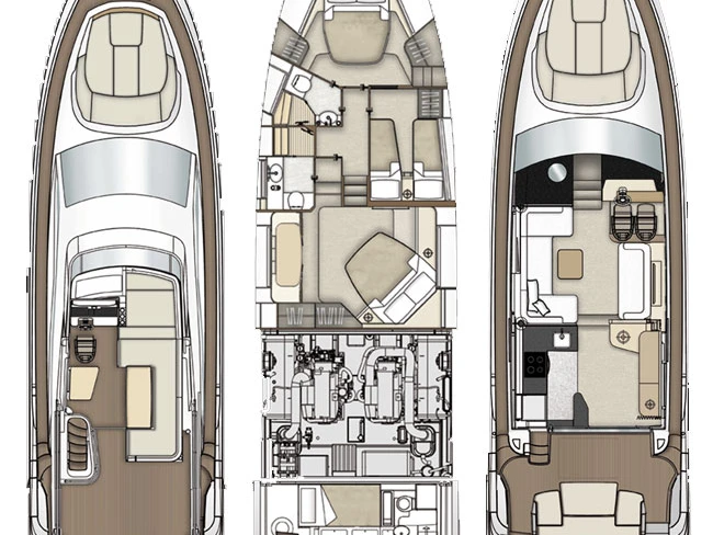 Wynajem łodzi Kaštela tanio Azimut 55 Fly