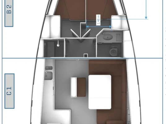 Wynajem łodzi Marmaris tanio Cruiser 46