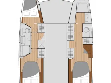 Wynajem Katamaran Fountaine Pajot z patentem 