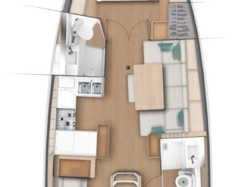 Wynajem Żaglowiec Jeanneau z patentem 