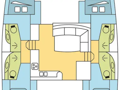 Leopard Catamarans / Robertson & Caine Leopard 44 - 4 + 2 cab. między profesjonalistami a osobami prywatnymi w Tribunj