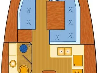 Wynajem Żaglowiec Jeanneau z patentem 