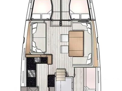 Wynajem Żaglowiec Jeanneau z patentem 