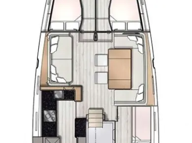 Wynajem Żaglowiec Jeanneau z patentem 