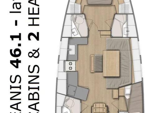 Wynajmij Bénéteau Oceanis 46.1 w Split