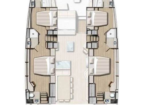Wynajem Katamaran w Fethiye - Bali Bali 5.4 - 6 cab.