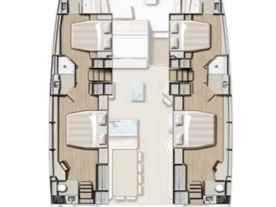 Wynajem Katamaran w Fethiye - Bali Bali 5.4 - 6 cab.