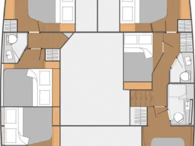 Wynajem Katamaran Fountaine Pajot z patentem 