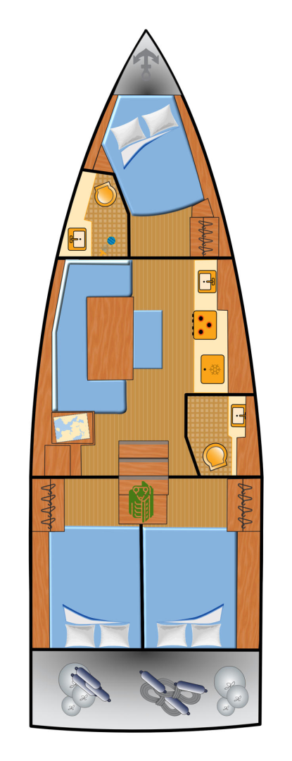 Bénéteau Oceanis 37.1 między profesjonalistami a osobami prywatnymi w Biograd na Moru