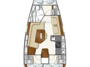 Hanse Hanse 350 między profesjonalistami a osobami prywatnymi w Lefkáda