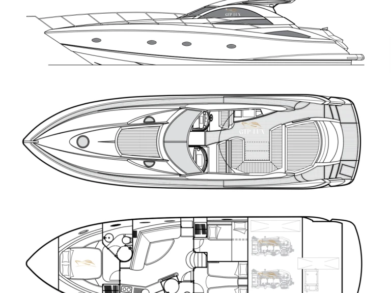 Wynajem Luksusowy jacht Sunseeker z patentem 