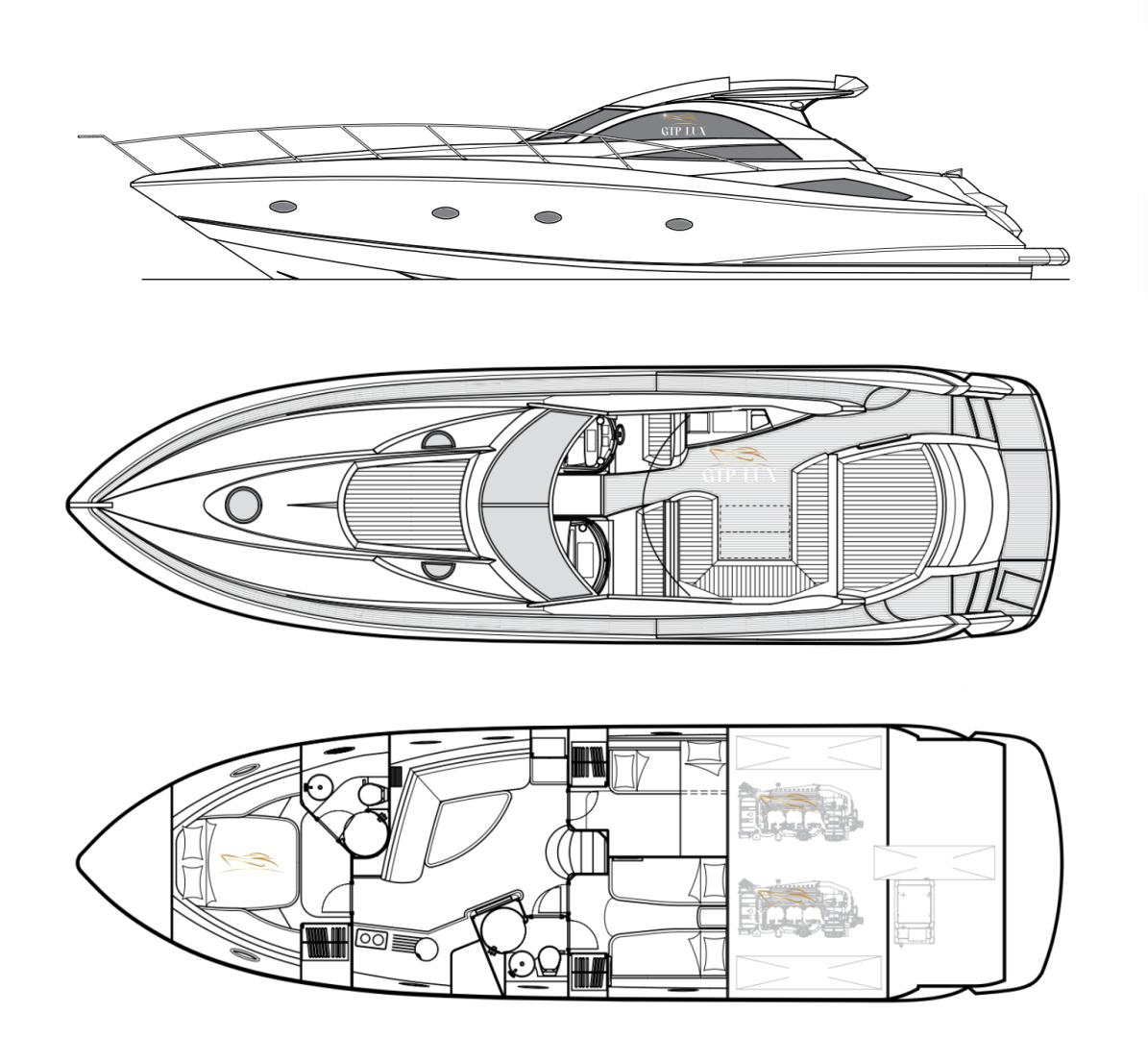 Wynajem Luksusowy jacht Sunseeker z patentem 