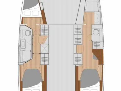 Wynajem Katamaran Fountaine Pajot z patentem 