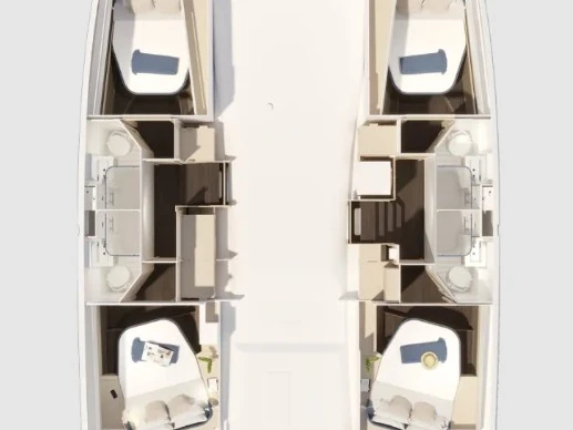 Wynajmij Fountaine Pajot Fountaine Pajot FP 44 Quatuor - 4 cab. w Frenchtown